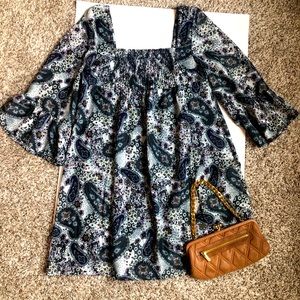 Woman paisley pattern mini dress size M